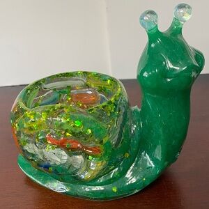Vibrant Snail Planter - Handmade with Resin